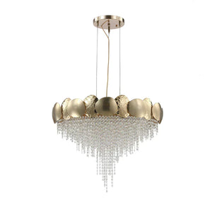 Amadeo Round Brass Crystal Chandelier, K9 crystal - view 3