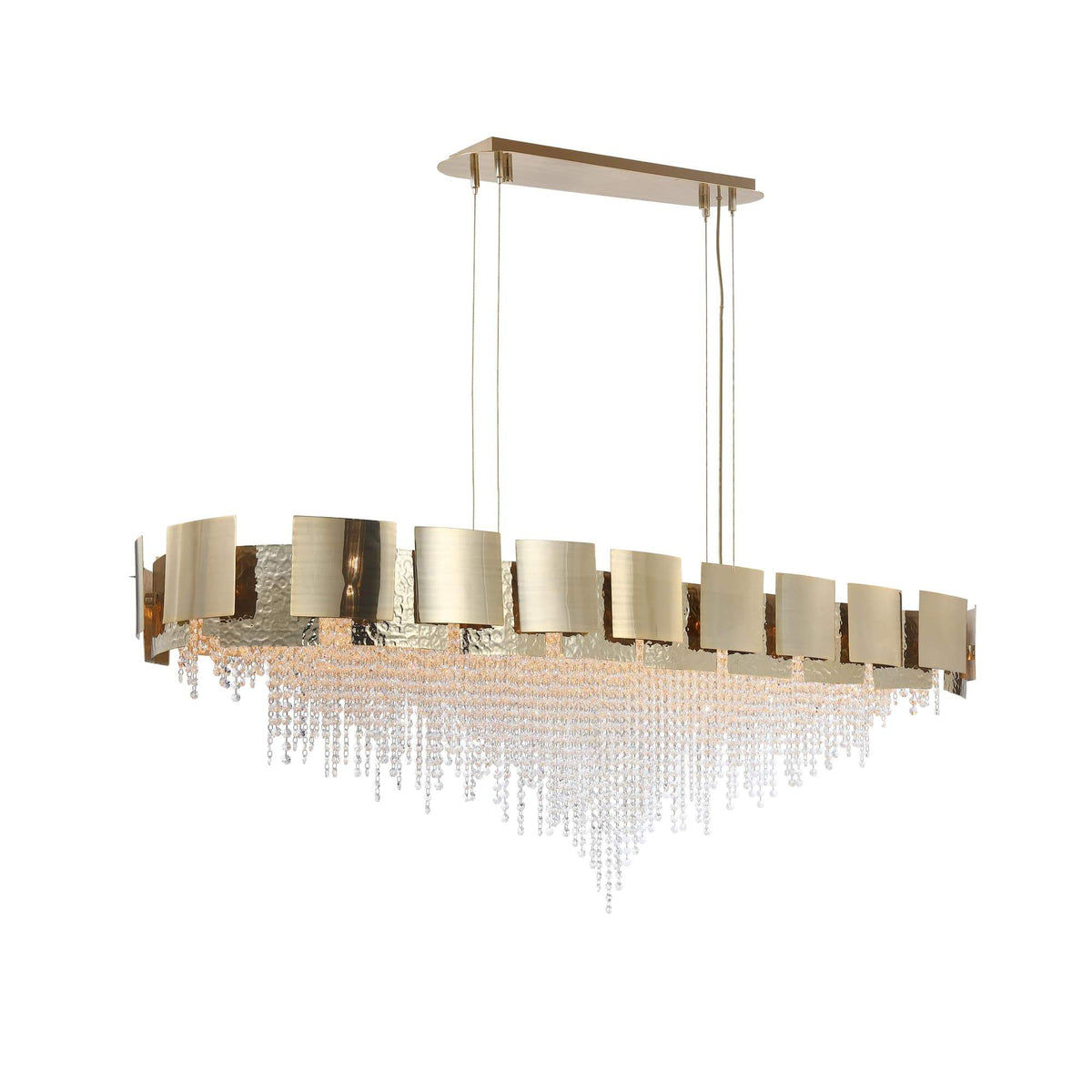 Amadeo Linear Crystal Bead Chandelier, K9 crystal - view 3