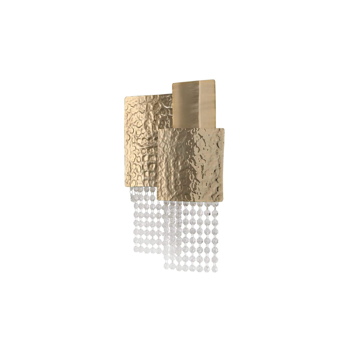 Amadeo Square Brass Crystal Sconce, wall sconce - view 3