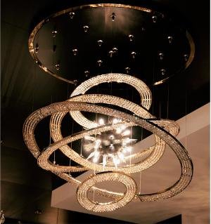 Aleron Crystal Ring Sputnik Chandelier, K9 crystal - view 3