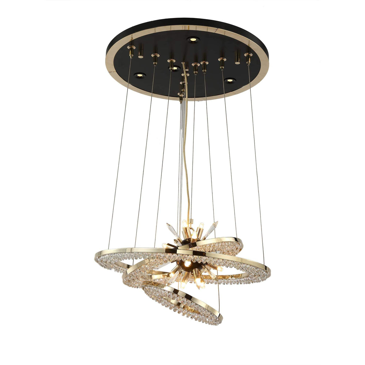 Aleron Crystal Ring Sputnik Chandelier, K9 crystal - view 2