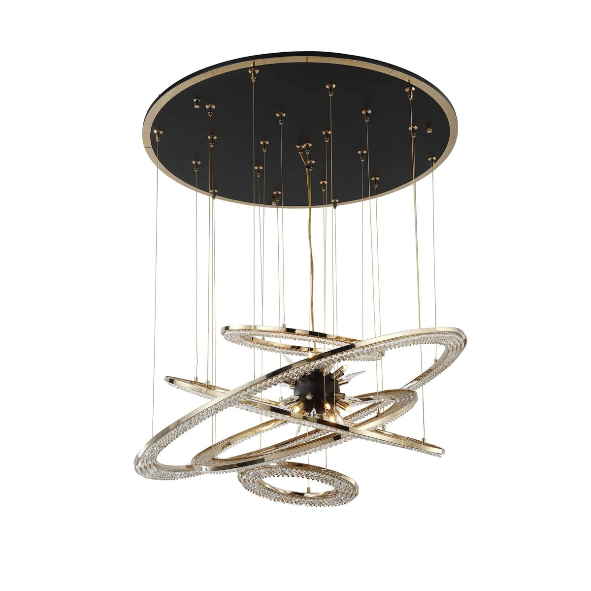 Aleron Crystal Ring Sputnik Chandelier, K9 crystal