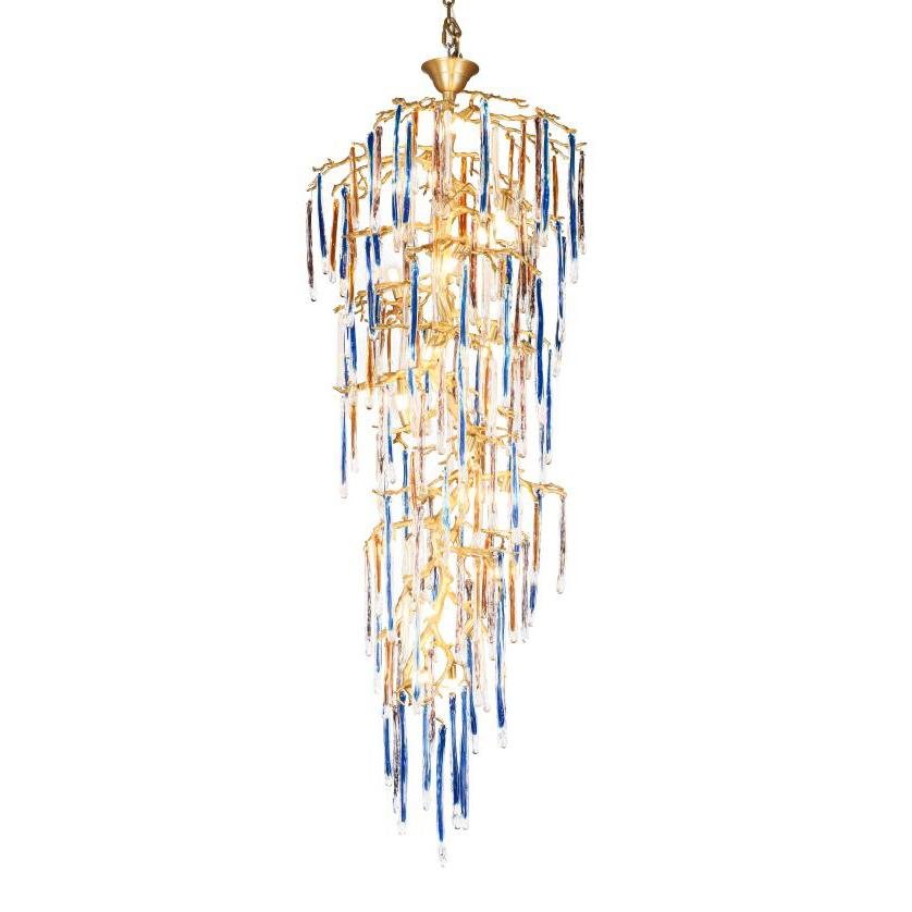 Willow Branch Glass Foyer Chandelier