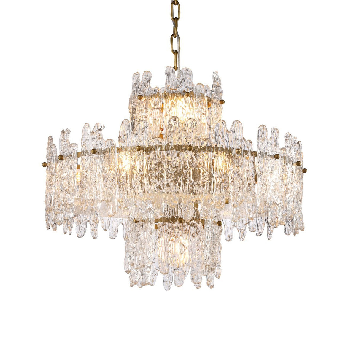 Tiered Round Glass Chandelier, crystal - view 2