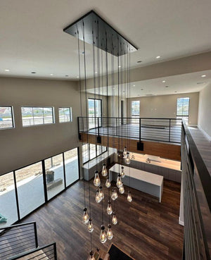 Raindrop Glass Linear Chandelier 54" - view 8