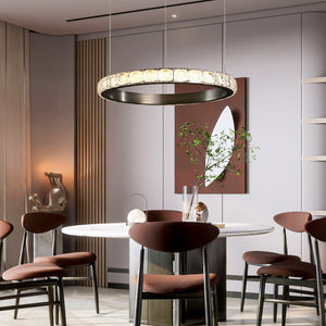 Drake Single-Ring Crystal Chandelier - view 9