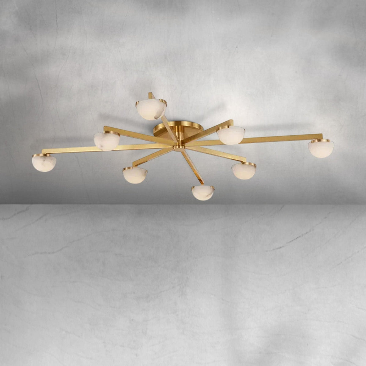Padra Alabaster Large Staggered Arm Flush Mount - view 4
