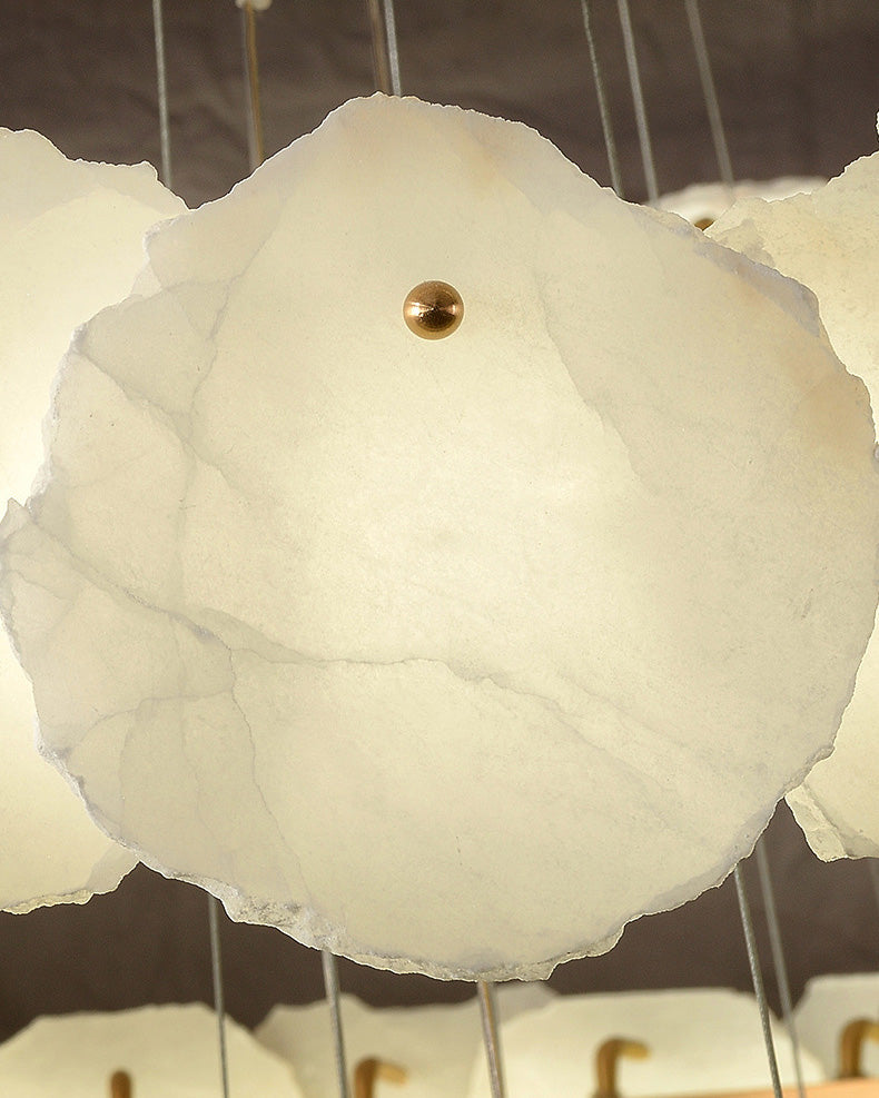 Tiered Circular Alabaster Chandelier - view 9
