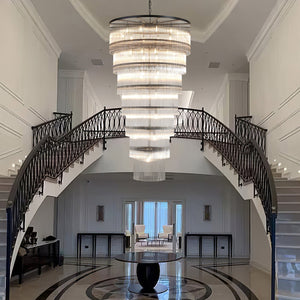 Seven-Tier Striped Column Staircase Chandelier D990 - Black - view 3