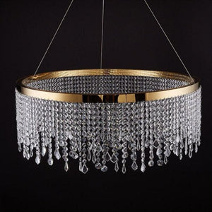 Modern Crystal Tassel Ring Chandelier - view 6