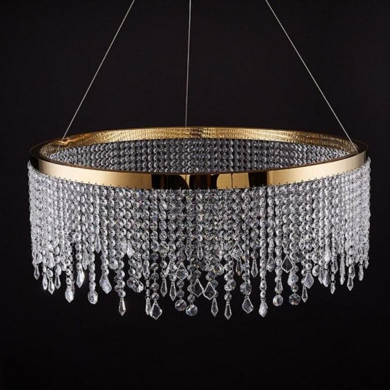 Modern Crystal Tassel Ring Chandelier - view 6