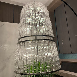 Creative Handmade Glass Cage Chandelier for Living Room/Dining Room/Staircase/Entryway/Foyer - view 2