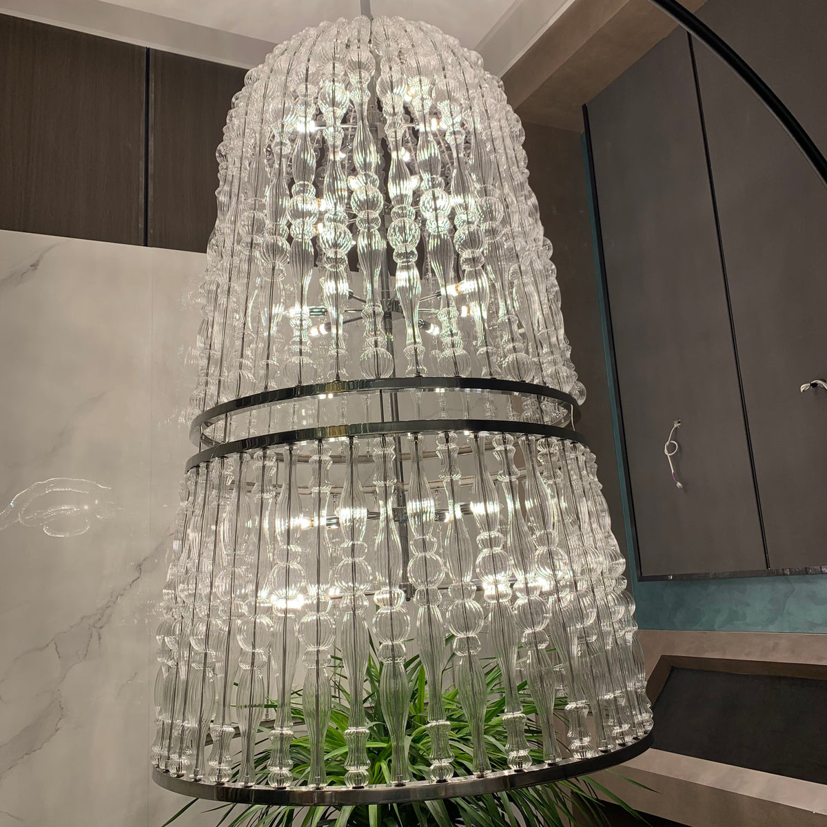 Creative Handmade Glass Cage Chandelier for Living Room/Dining Room/Staircase/Entryway/Foyer - view 2