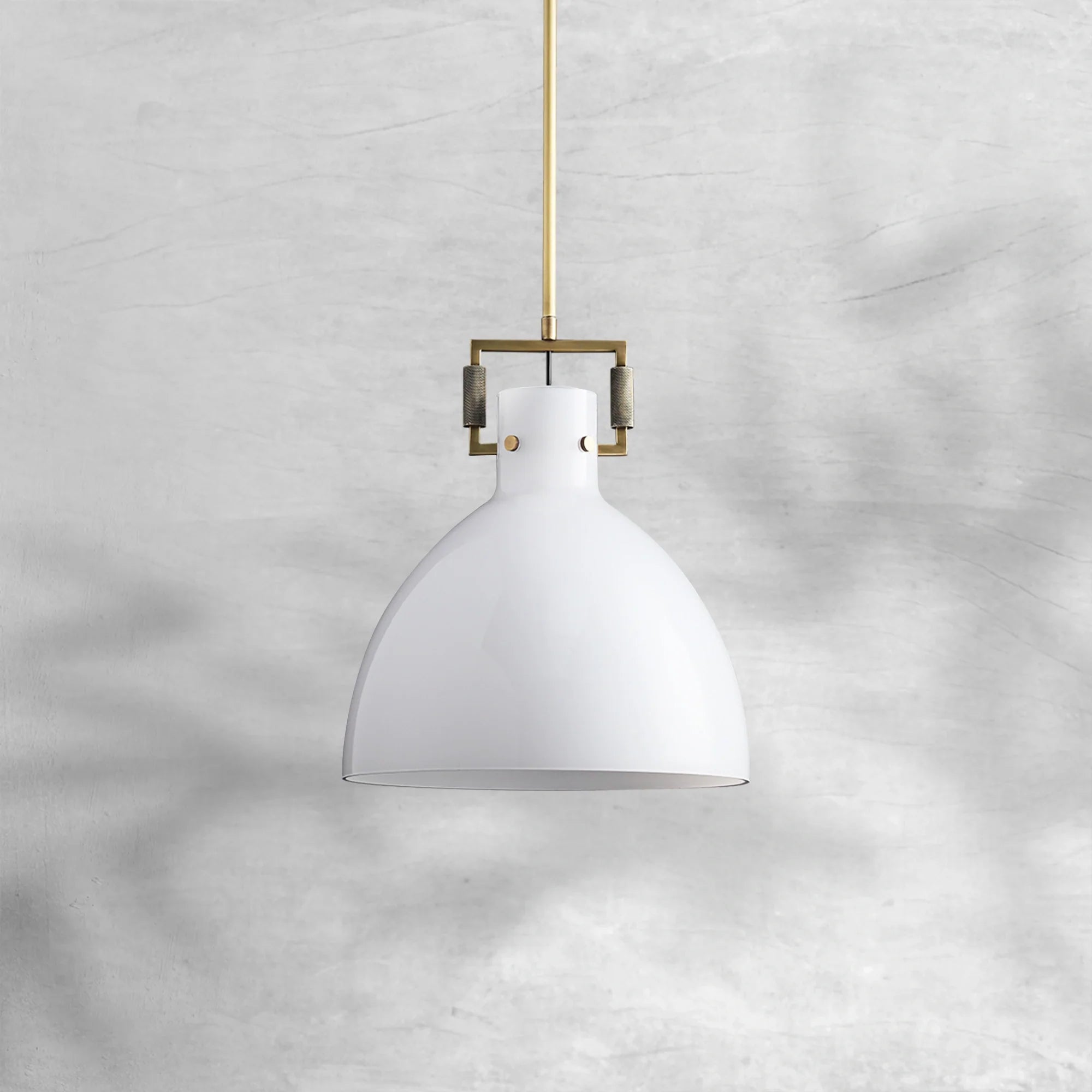 Modulus Milk Glass Cloche Pendant 10"14"18"