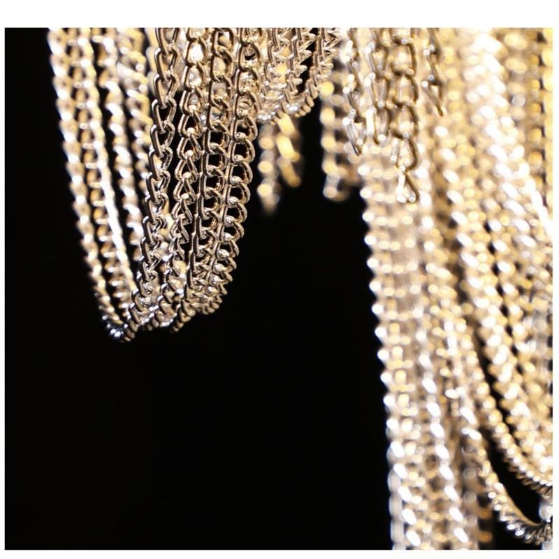 Liz Luxury Aluminum Chain Tassel Chandelier - view 5
