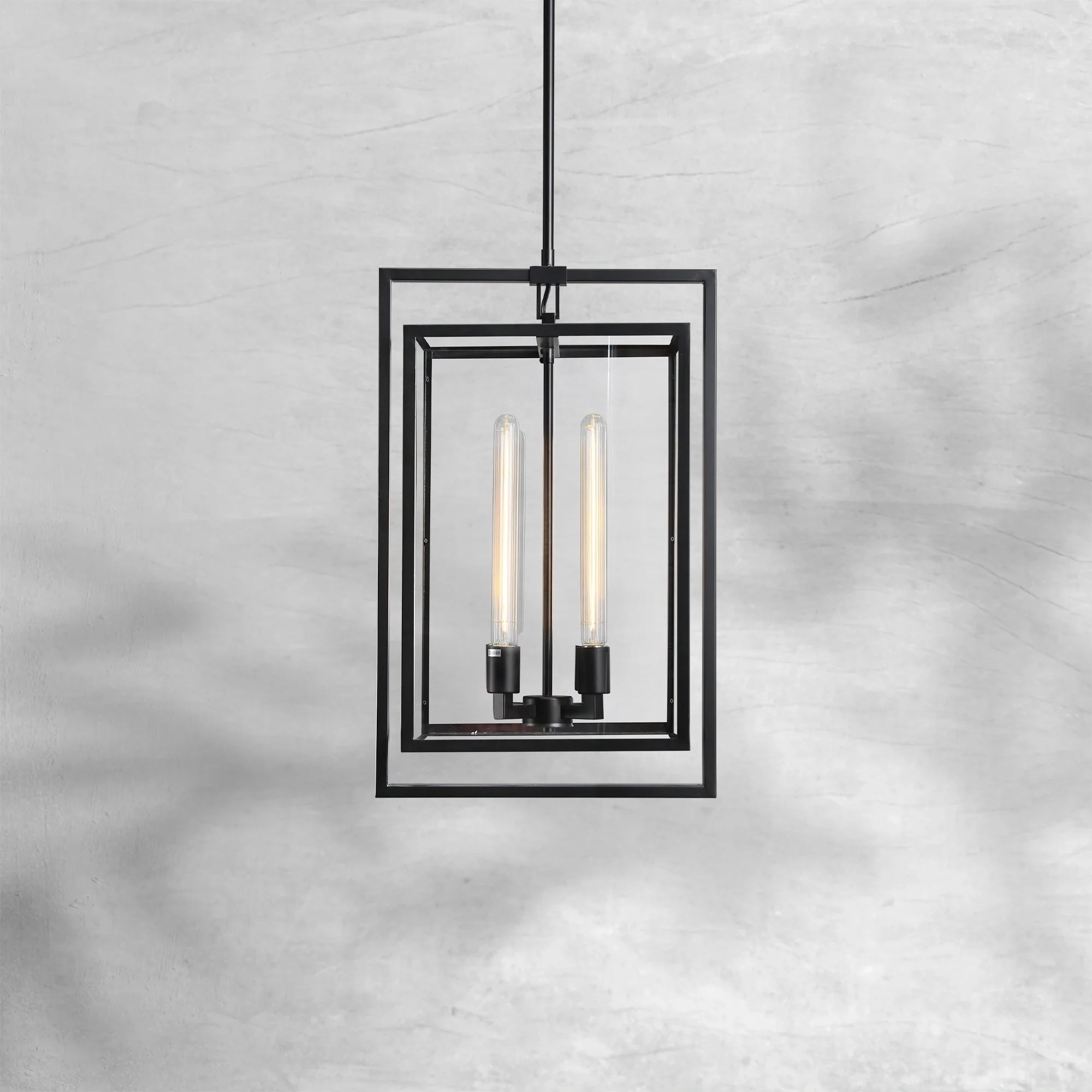 Bauros Glass Lantern Modern Pendant 26"34"