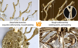 Ice Eye Crystal Gold/Silver Wall Sconce for All Rooms 10"H - view 9