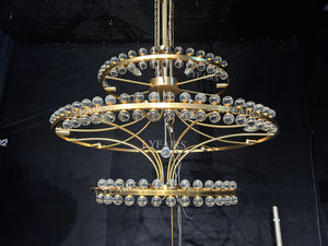 Modern 2/3 Ring Glass Ball Chandelier for Low-ceiling - view 6