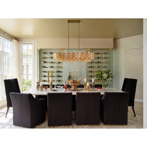 Addis 51.75'' Linear Chandelier in Aged Brass - Lifestyle View (ADD-317-AG-AM)