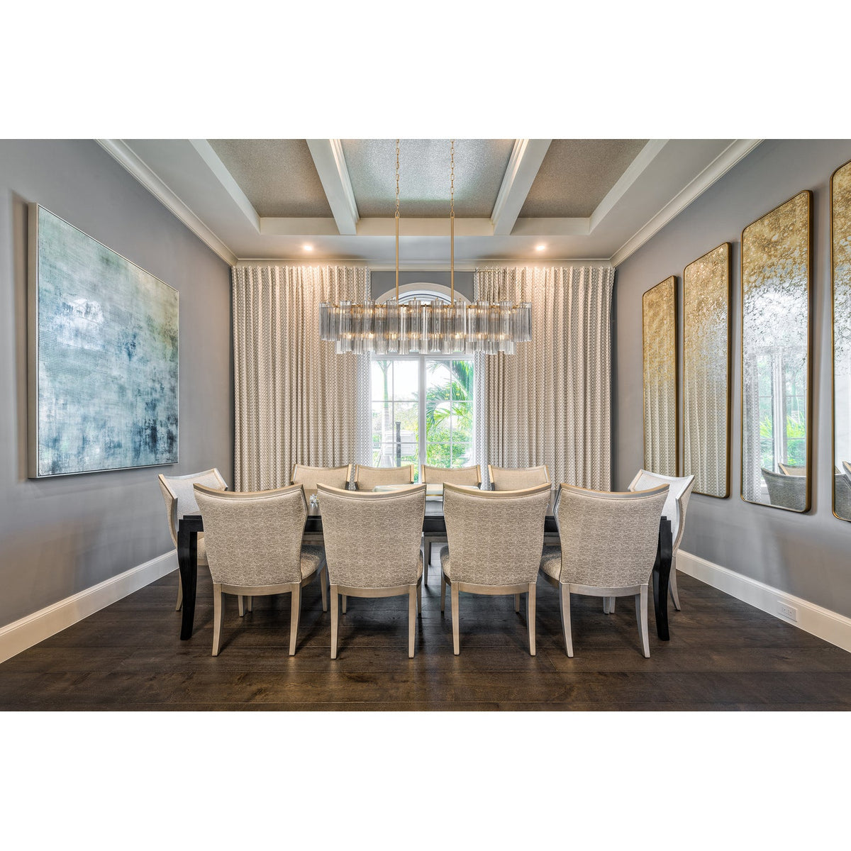 Addis 51.75'' Linear Chandelier in Aged Brass - Lifestyle View (ADD-317-AG-SM)