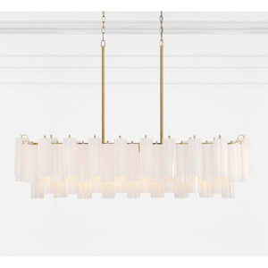 Addis 51.75'' Linear Chandelier in Aged Brass - Additional View (ADD-317-AG-WH)