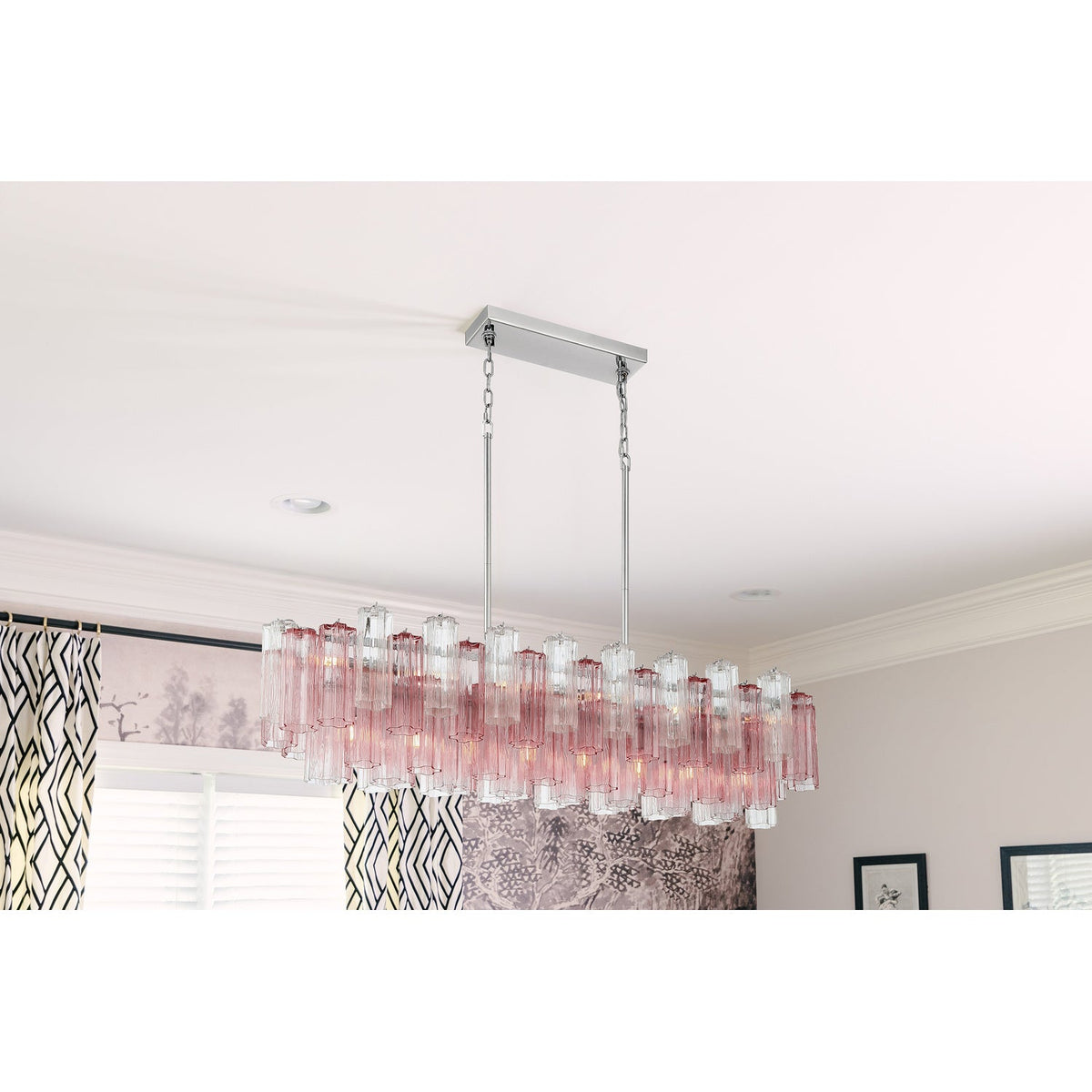 Addis 51.75'' Linear Chandelier in Polished Chrome - Lifestyle View (ADD-317-CH-SP)