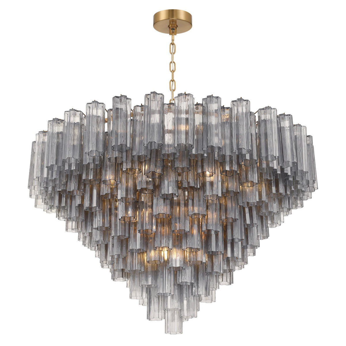 Addis 49'' Chandelier in Aged Brass - Additional View (ADD-327-AG-SM)