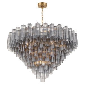 Addis 49'' Chandelier in Aged Brass - Additional View (ADD-327-AG-SM)