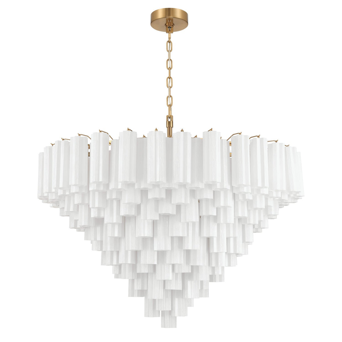 Addis 49'' Chandelier in Aged Brass - Additional View (ADD-327-AG-WH)