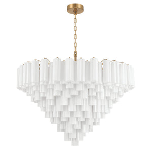 Addis 49'' Chandelier in Aged Brass - Additional View (ADD-327-AG-WH)