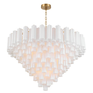 Addis 49'' Chandelier in Aged Brass - Additional View (ADD-327-AG-WH)