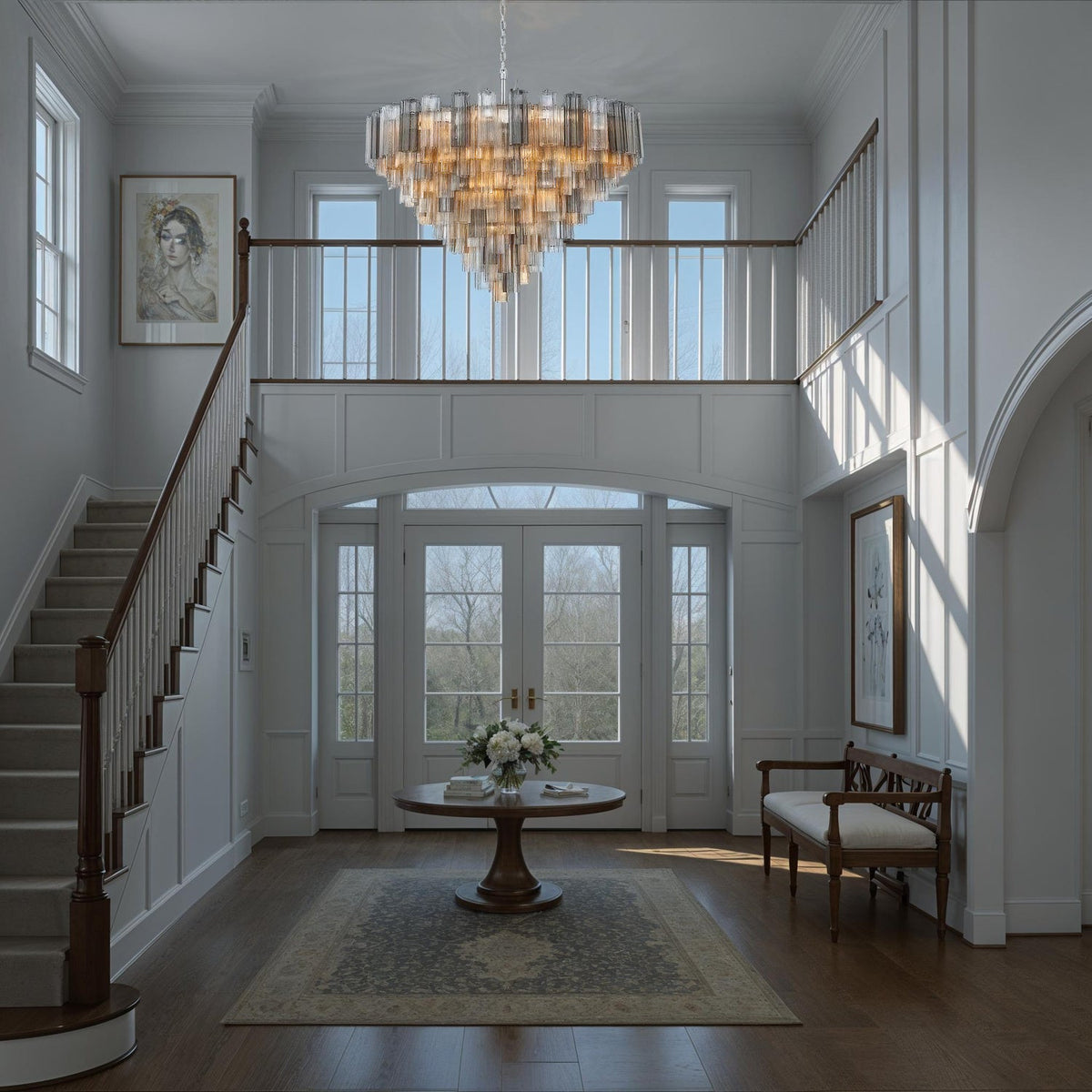 Addis 49'' Chandelier in Polished Chrome - Lifestyle View (ADD-327-CH-AU)