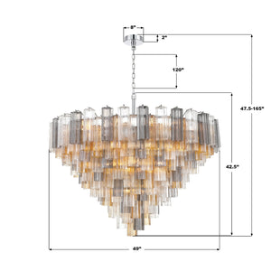 Addis 49'' Chandelier - Dimensions Diagram (ADD-327-CH-AU)