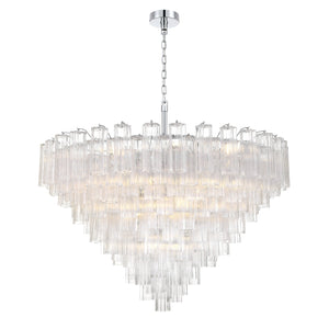 Addis 49'' Chandelier in Polished Chrome - Front View (ADD-327-CH-CL)