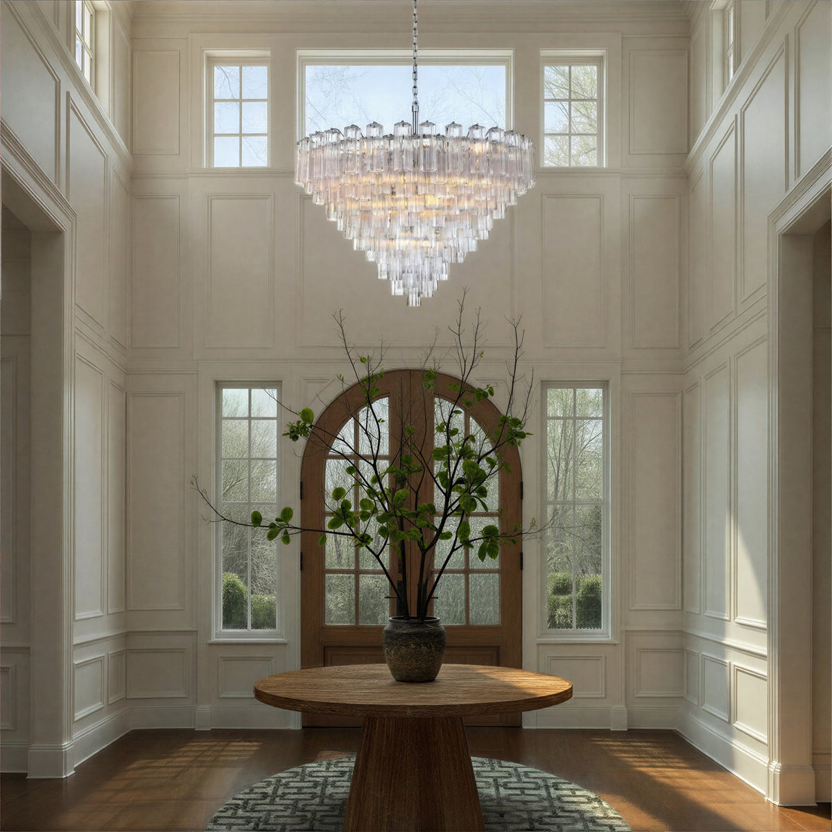 Addis 49'' Chandelier in Polished Chrome - Lifestyle View (ADD-327-CH-CL)