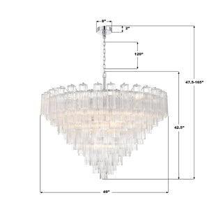 Addis 49'' Chandelier - Dimensions Diagram (ADD-327-CH-CL)