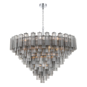 Addis 49'' Chandelier in Polished Chrome - Front View (ADD-327-CH-SM)