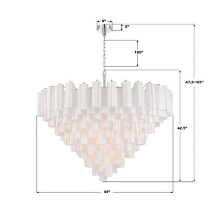 Addis 49'' Chandelier - Dimensions Diagram (ADD-327-CH-WH)