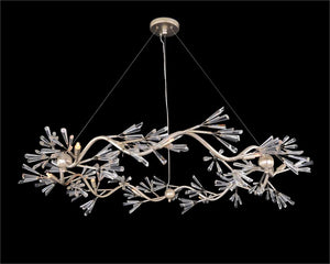 Luna Crystal Wand Branched Nine-Light Chandelier