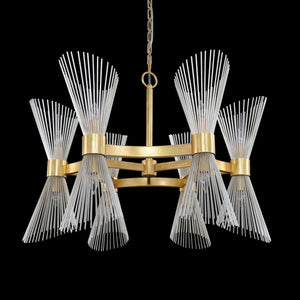 Bonheur Twelve-Light Glass Chandelier - view 4
