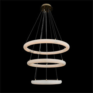 Luca Three-Tier Alabaster Pendant Chandelier