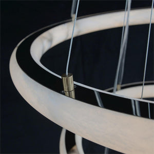 Luca Three-Tier Alabaster Pendant Chandelier - view 3