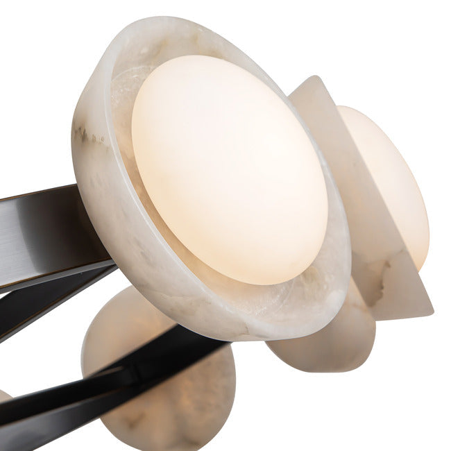 PrismFlow  Alabaster Metal Chandelier - view 3