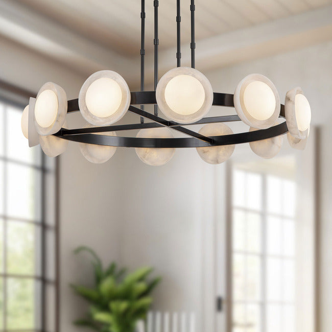 PrismFlow  Alabaster Metal Chandelier - view 7