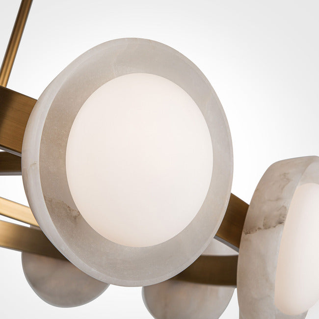 PrismFlow  Alabaster Metal Chandelier - view 4