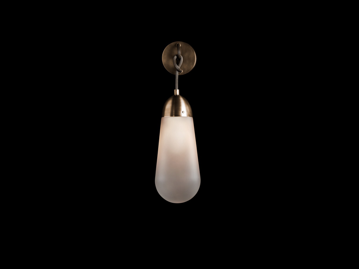 LARIAT SCONCE / SMALL H11.75" x Ø5", brass wall sconce