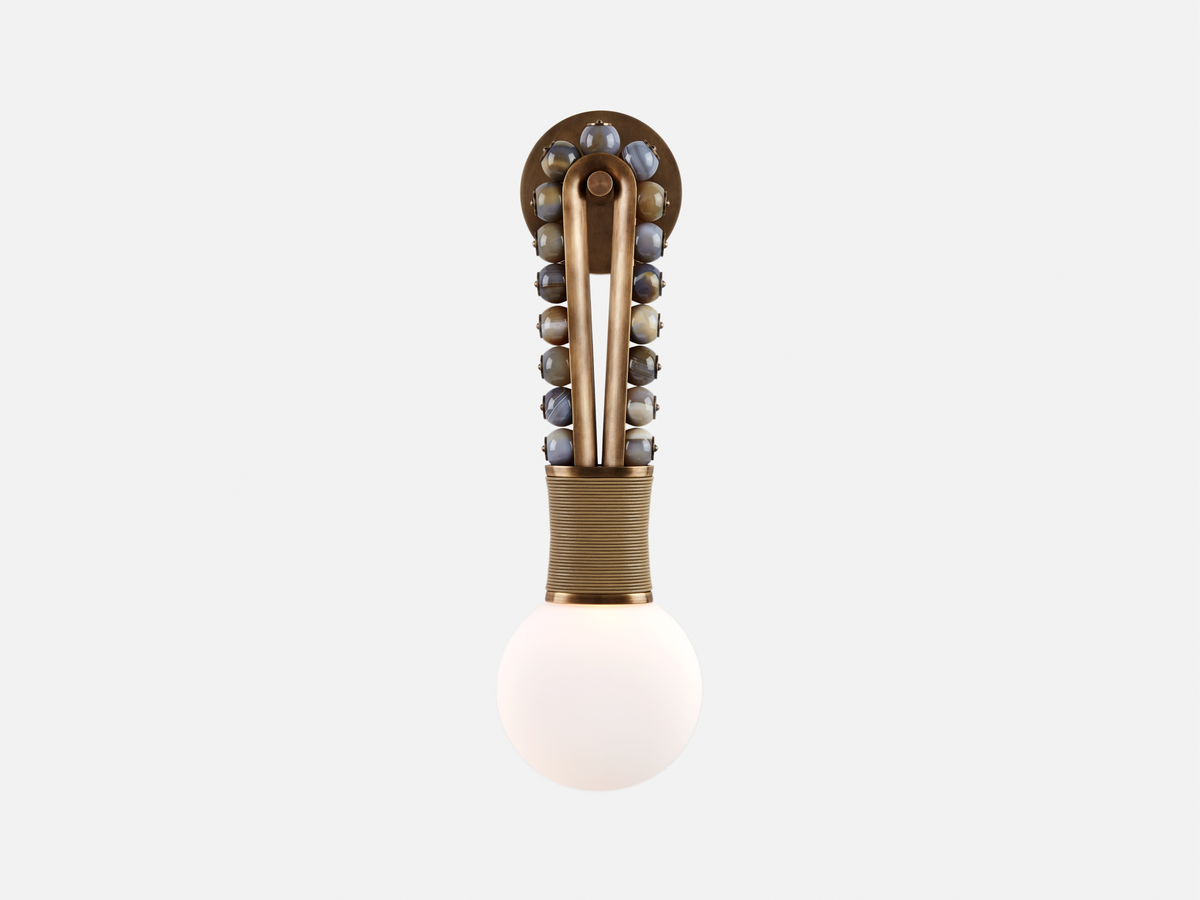 TALISMAN LOOP SCONCE H24.75 x W6" x D4", brass wall sconce - view 3