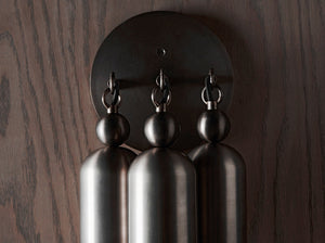 TASSEL 3 SCONCE H24" x W7" x D5", brass wall sconce - view 2