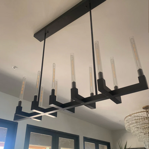 Chantelle Glass Linear Chandelier 67" - view 5