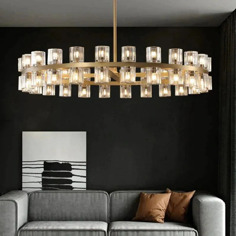 Auraline Crystal Round Chandelier 60 in - view 11